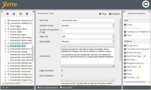 screenshot of the Xerte editor interface